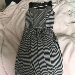 Cute black and white strip dress